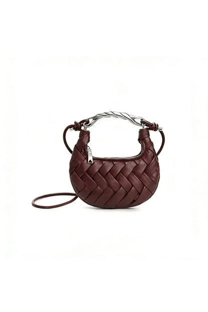 Geflochtene Tasche mit Metallgriff – Premium Statement Bag