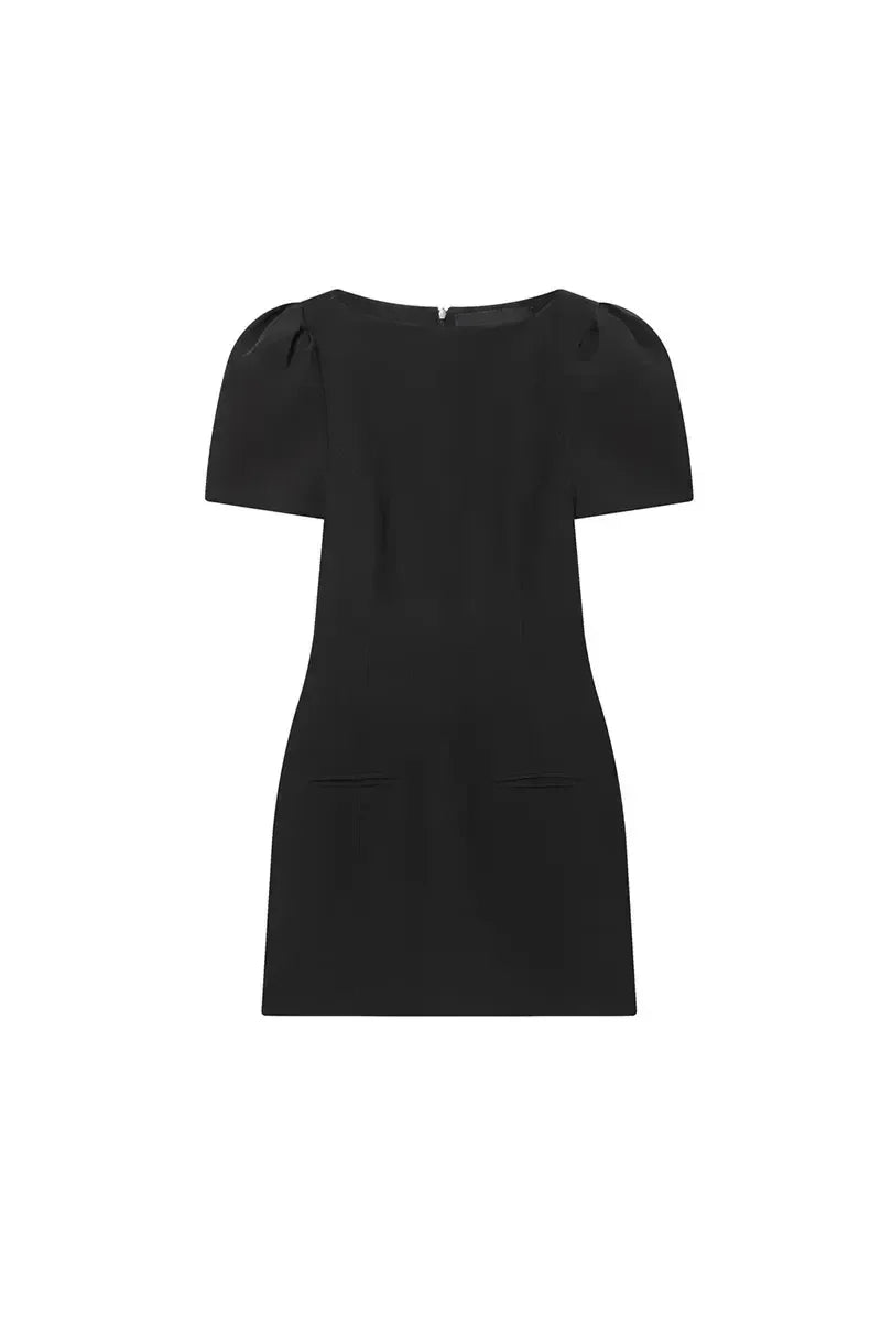 Seraphina Puff Damen Minikleid – Elegantes Schwarzes Abendkleid