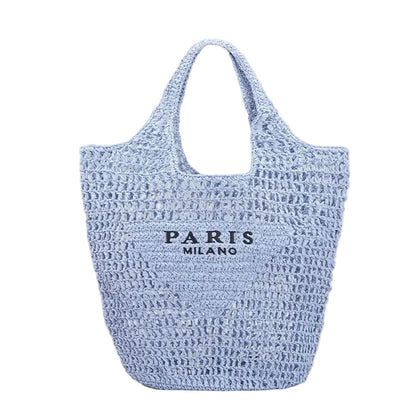 Geflochtene Raffia Strandtasche – Große Boho Shopper Tasche
