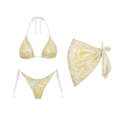 Bikini Set mit Print & Tanga