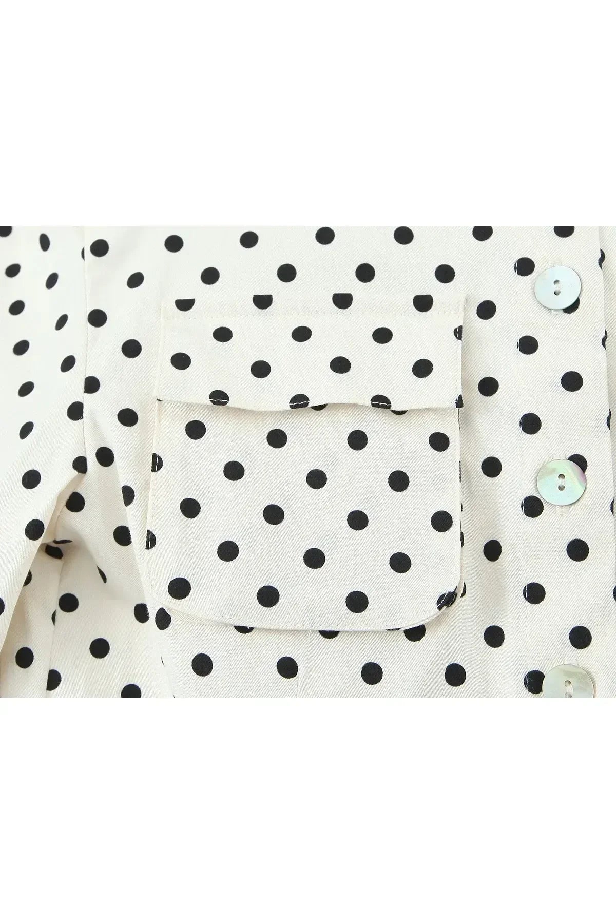 Charlotte Polka Dot Set – Kurzes Top & High‑Waist Hose
