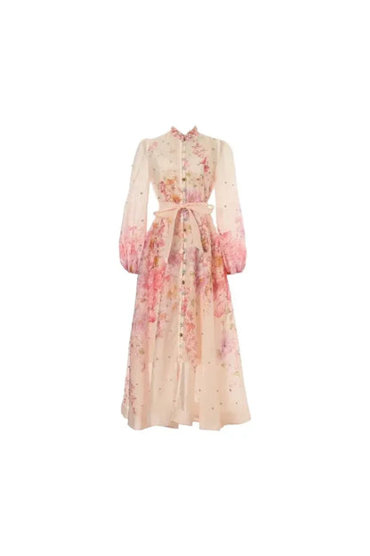 Clara Diamond Maxikleid – Elegantes Kleid mit floralem Print
