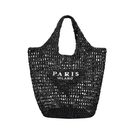 Geflochtene Raffia Strandtasche – Große Boho Shopper Tasche