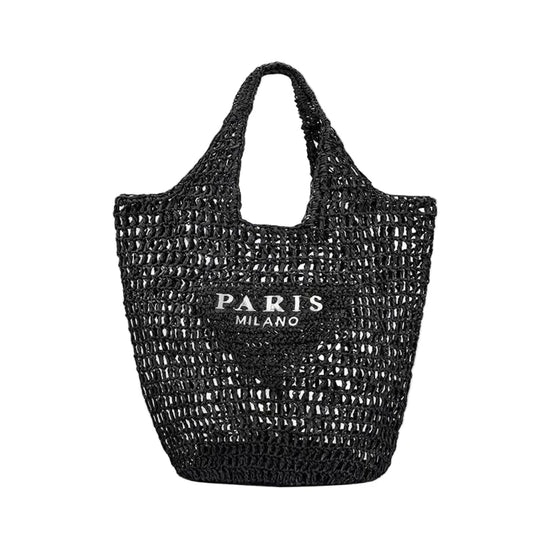 Geflochtene Raffia Strandtasche – Große Boho Shopper Tasche