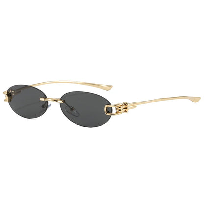Luna Rimless Oval UV400 Sunglasses