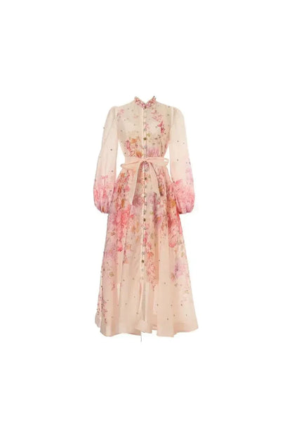 Clara Diamond Maxikleid – Elegantes Kleid mit floralem Print