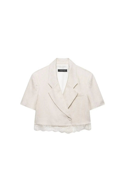 Spitzen Patchwork Blazer Set – Chic Sommer Co-Ord