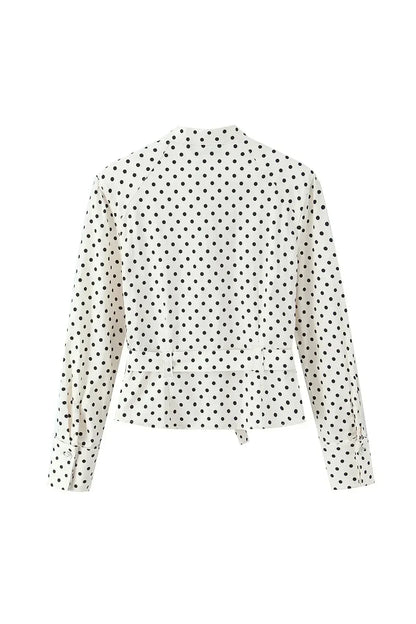 Charlotte Polka Dot Set – Kurzes Top & High‑Waist Hose