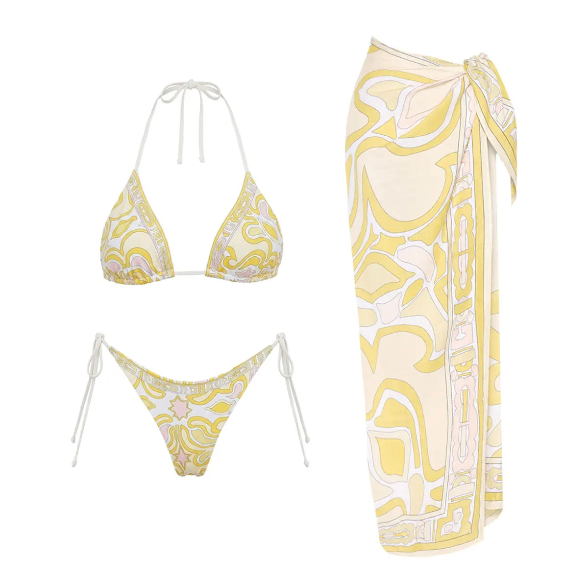 Bikini Set mit Print & Tanga