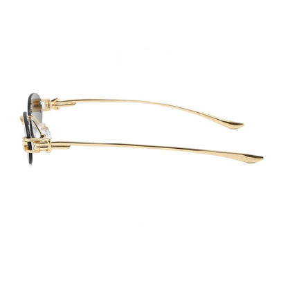 Luna Rimless Oval UV400 Sunglasses