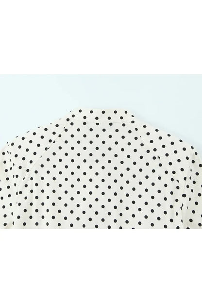 Charlotte Polka Dot Set – Kurzes Top & High‑Waist Hose
