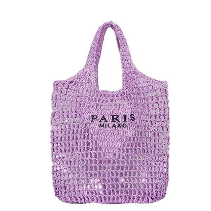 Geflochtene Raffia Strandtasche – Große Boho Shopper Tasche