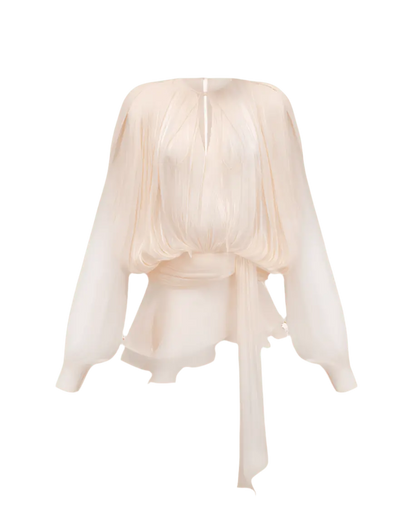 Éloïse Plissee Kleid in elegantem Rosé mit Plisseestoff und Drapierung für Damenmode online kaufen.