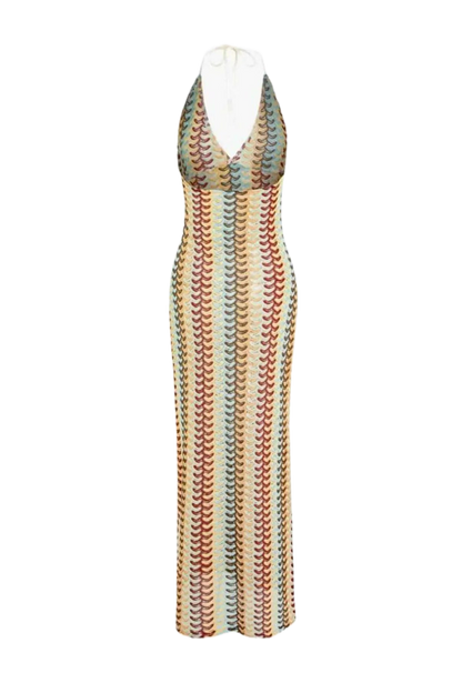 Sunset Waves – Häkel - Maxi Dress im Retro - Style - Miraee Paris